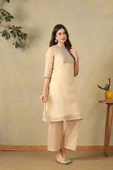 Cream Gayatrika Kurta Set