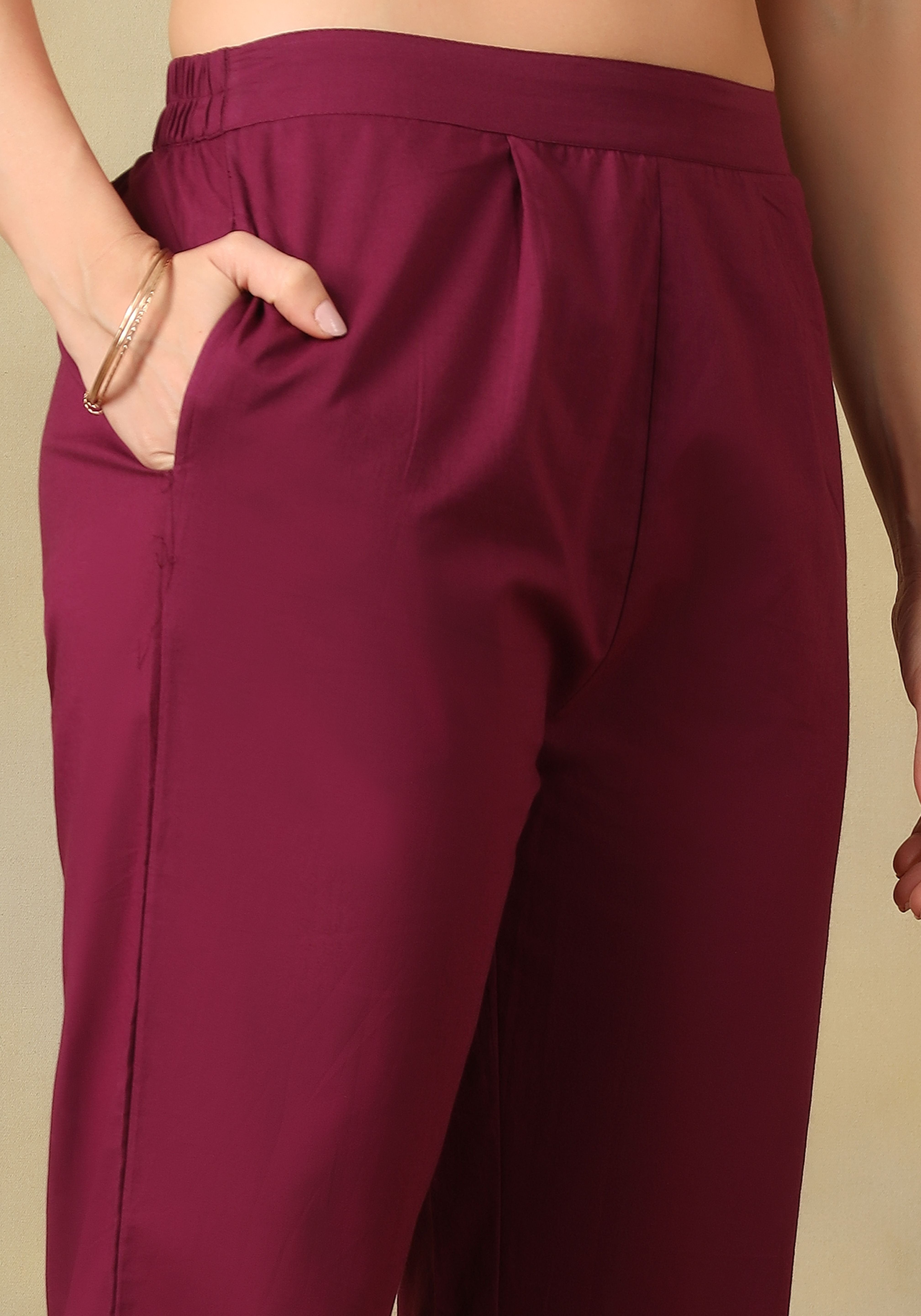 Deep Magenta Aaloka Suit Set
