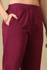 Deep Magenta Aaloka Suit Set