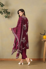 Deep Magenta Aaloka Suit Set