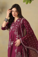 Deep Magenta Aaloka Suit Set