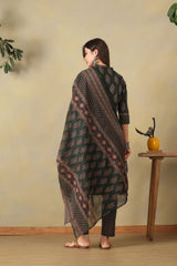 Green Vasudha Suit Set