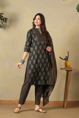 Green Vasudha Suit Set