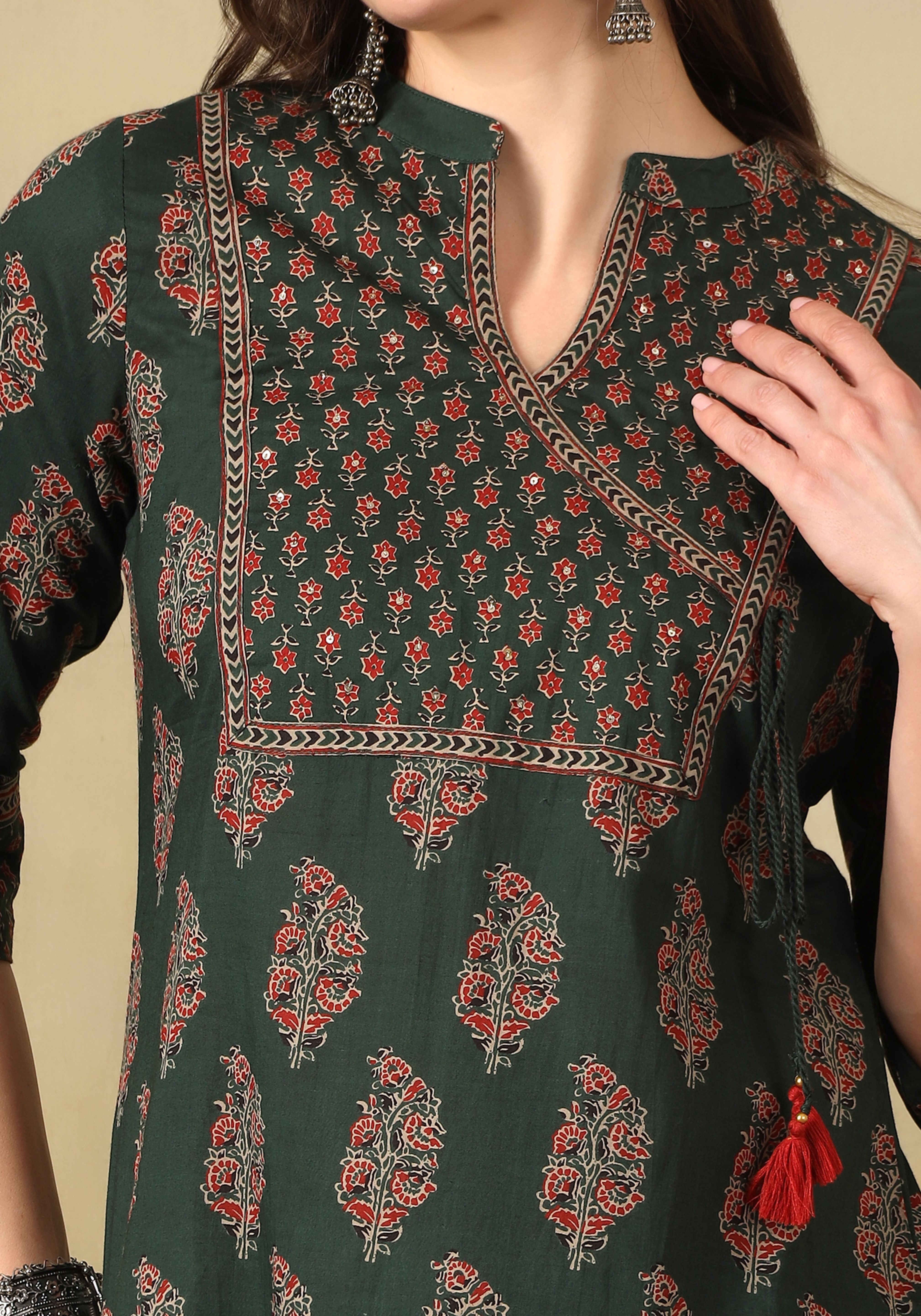 Green Vasudha Suit Set