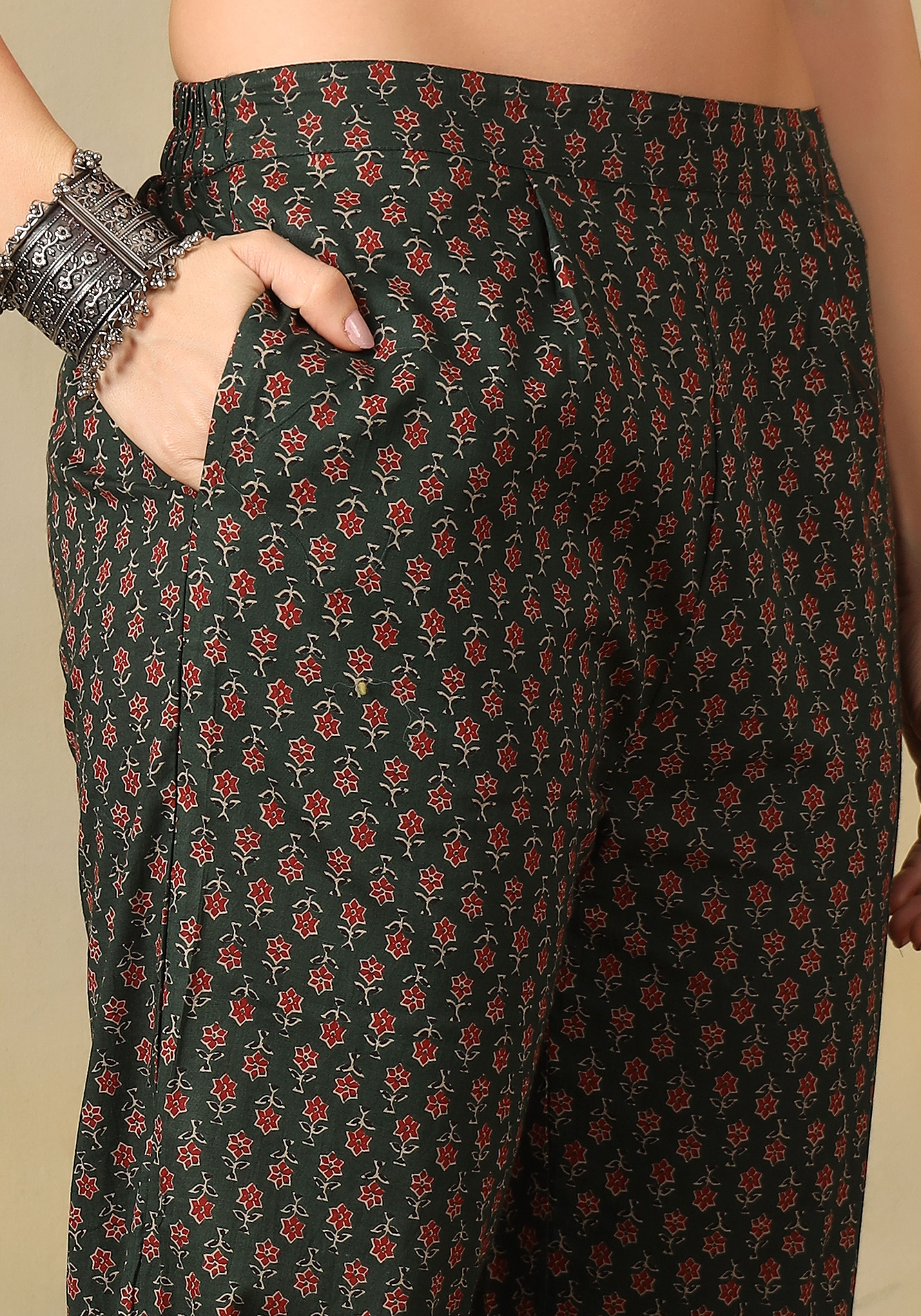Green Vasudha Suit Set