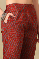 Red Yamini Suit Set