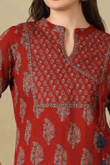 Red Yamini Suit Set