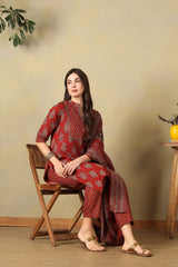 Red Yamini Suit Set