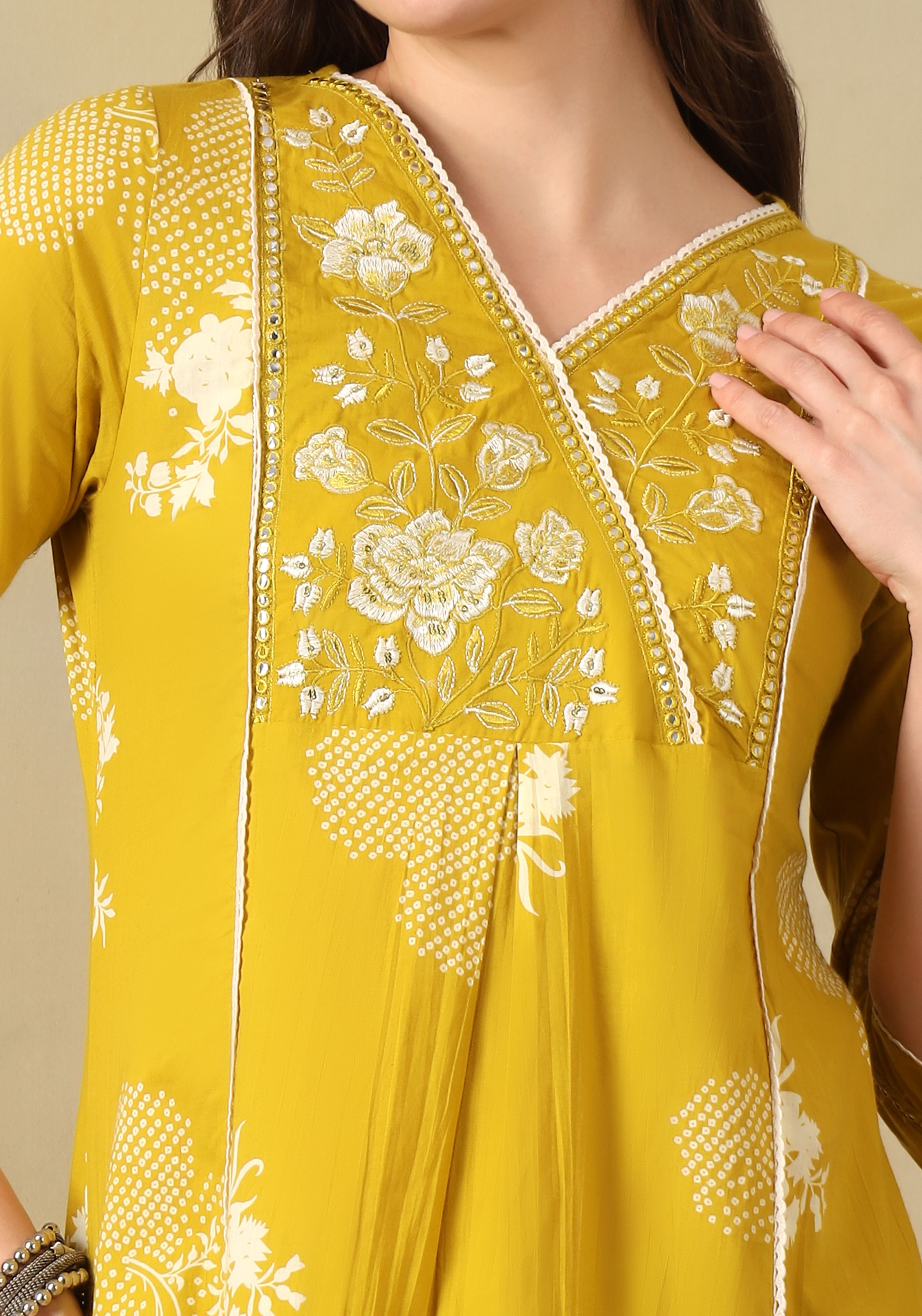 Yellow Rupali Suit Set