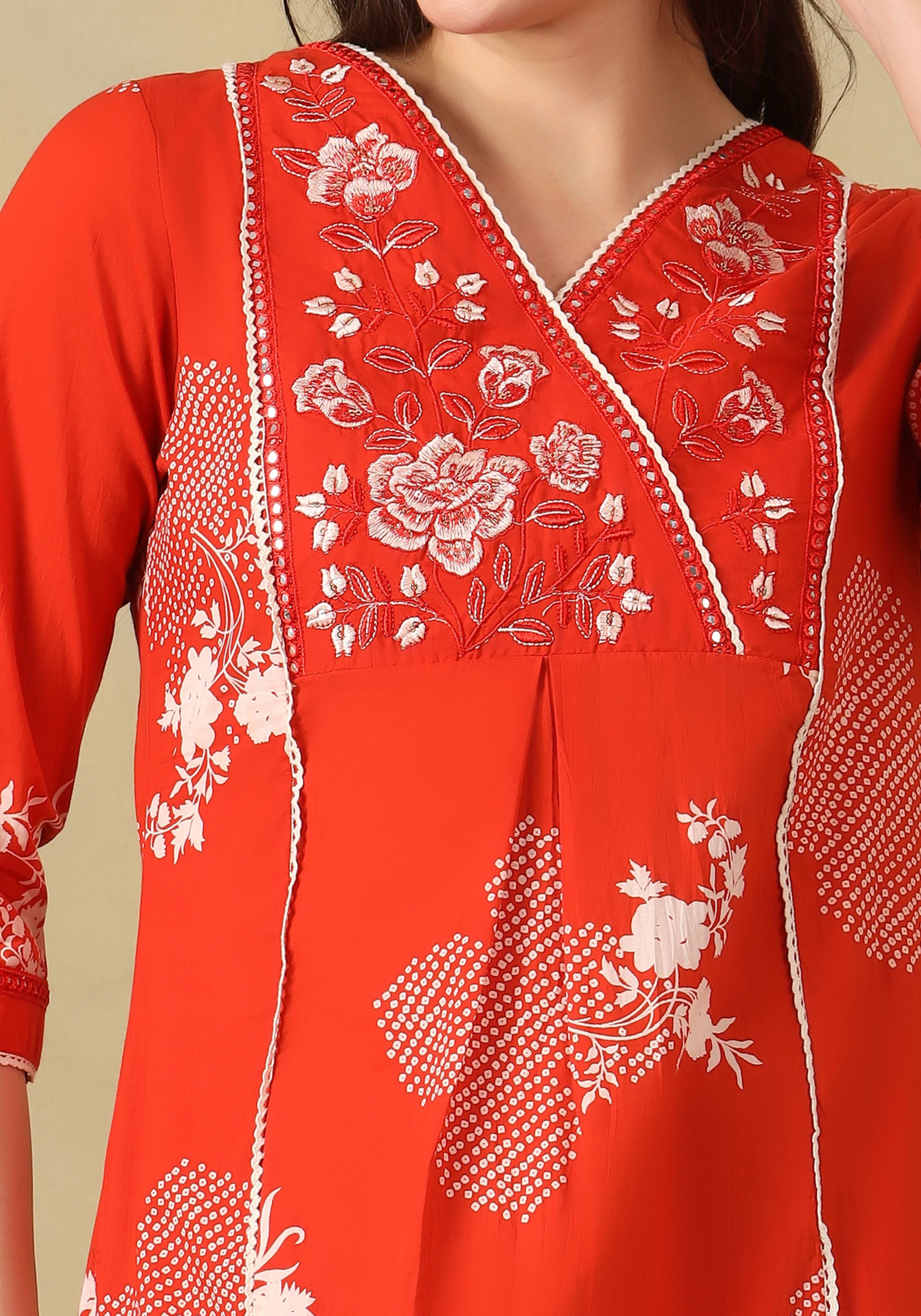 Orange Kalyani Suit Set