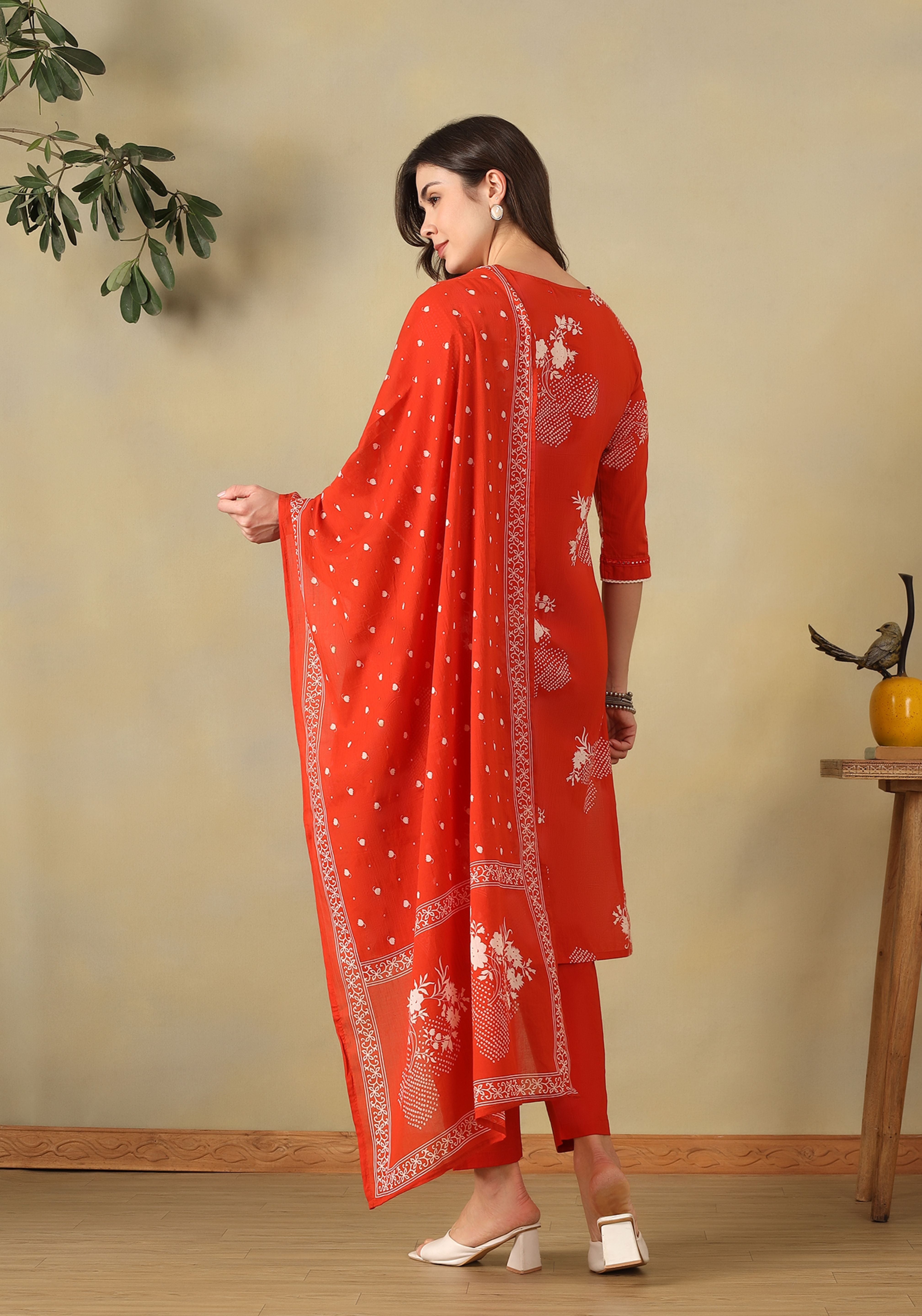 Orange Kalyani Suit Set