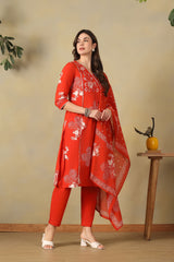 Orange Kalyani Suit Set