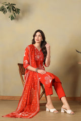 Orange Kalyani Suit Set