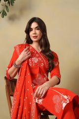 Orange Kalyani Suit Set