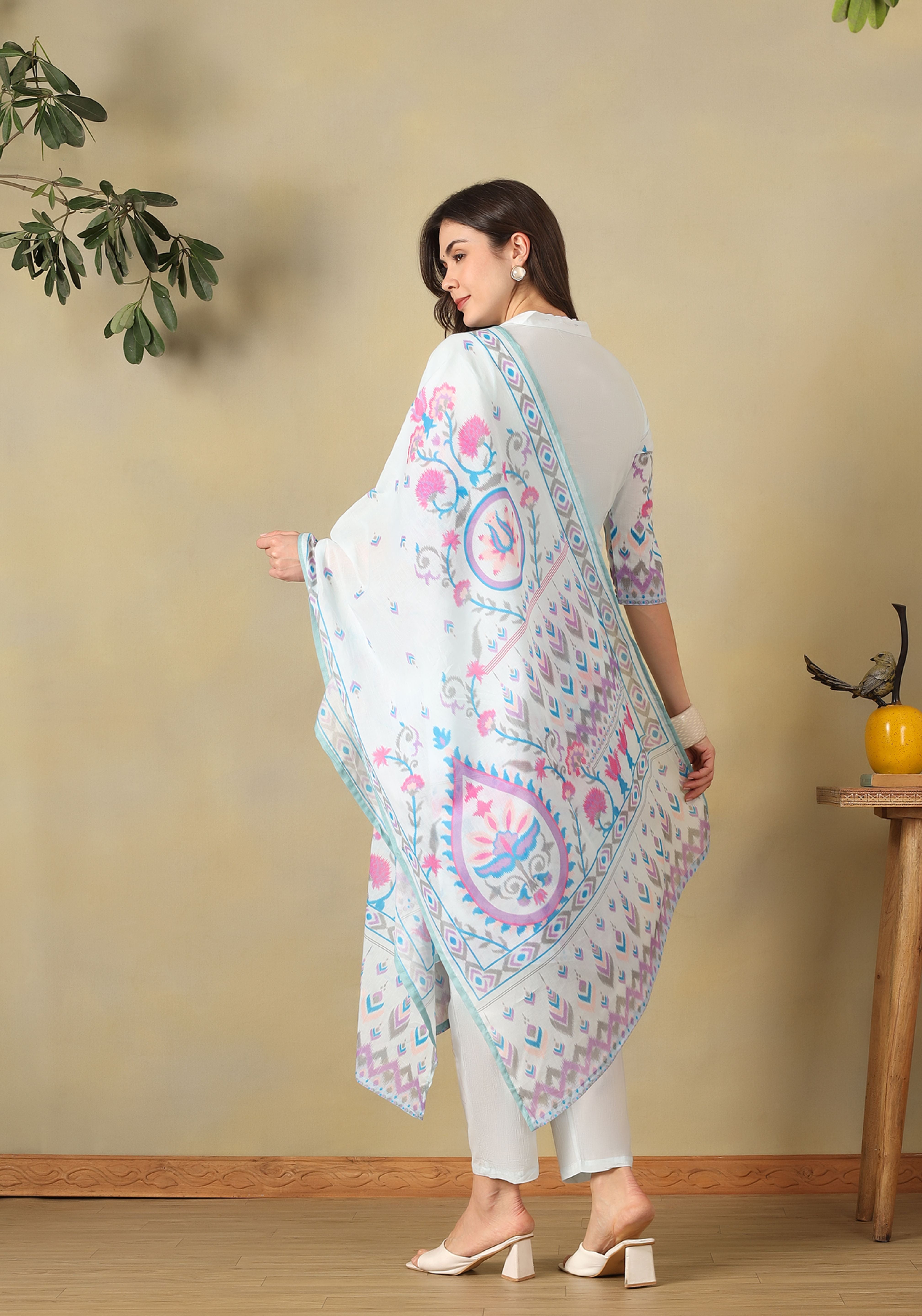 Sky Blue Amaya Straight Suit Set