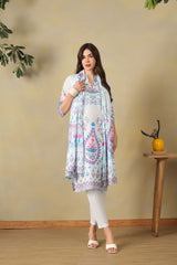 Sky Blue Amaya Straight Suit Set