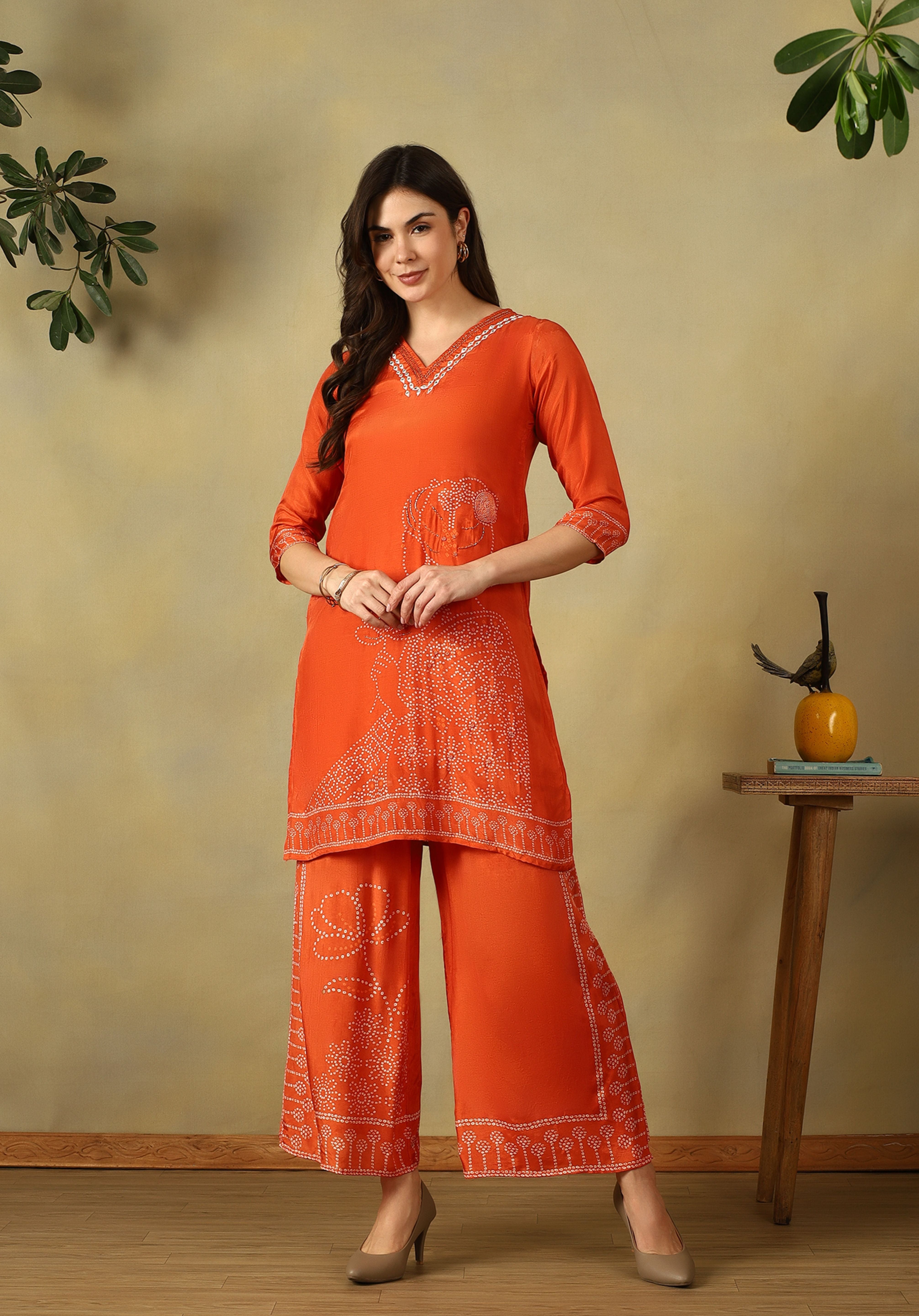Orange Mridula Kurta Set
