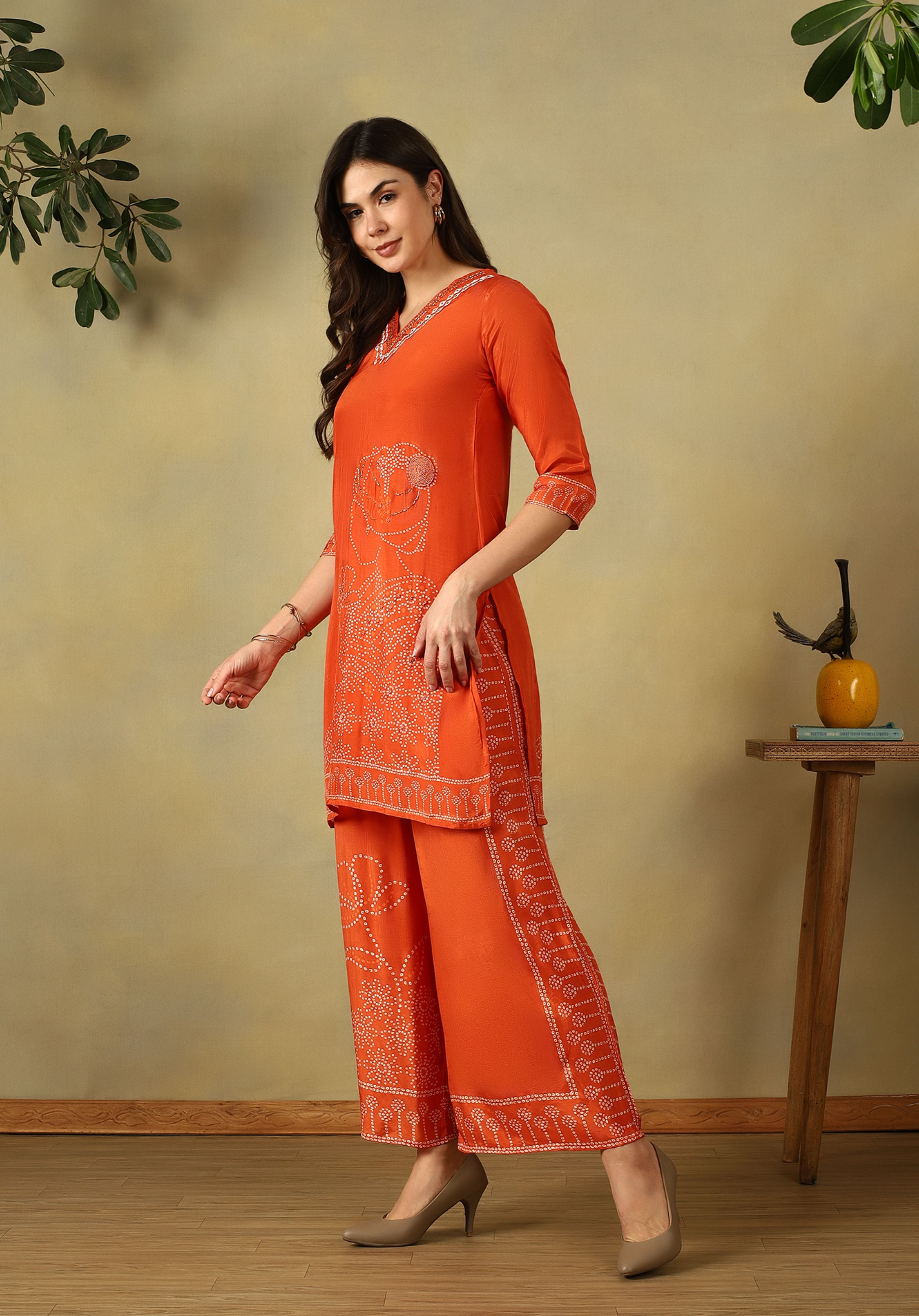 Orange Mridula Kurta Set