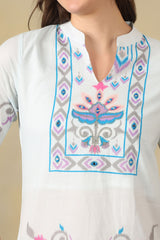 Sky Blue Amaya Straight Suit Set