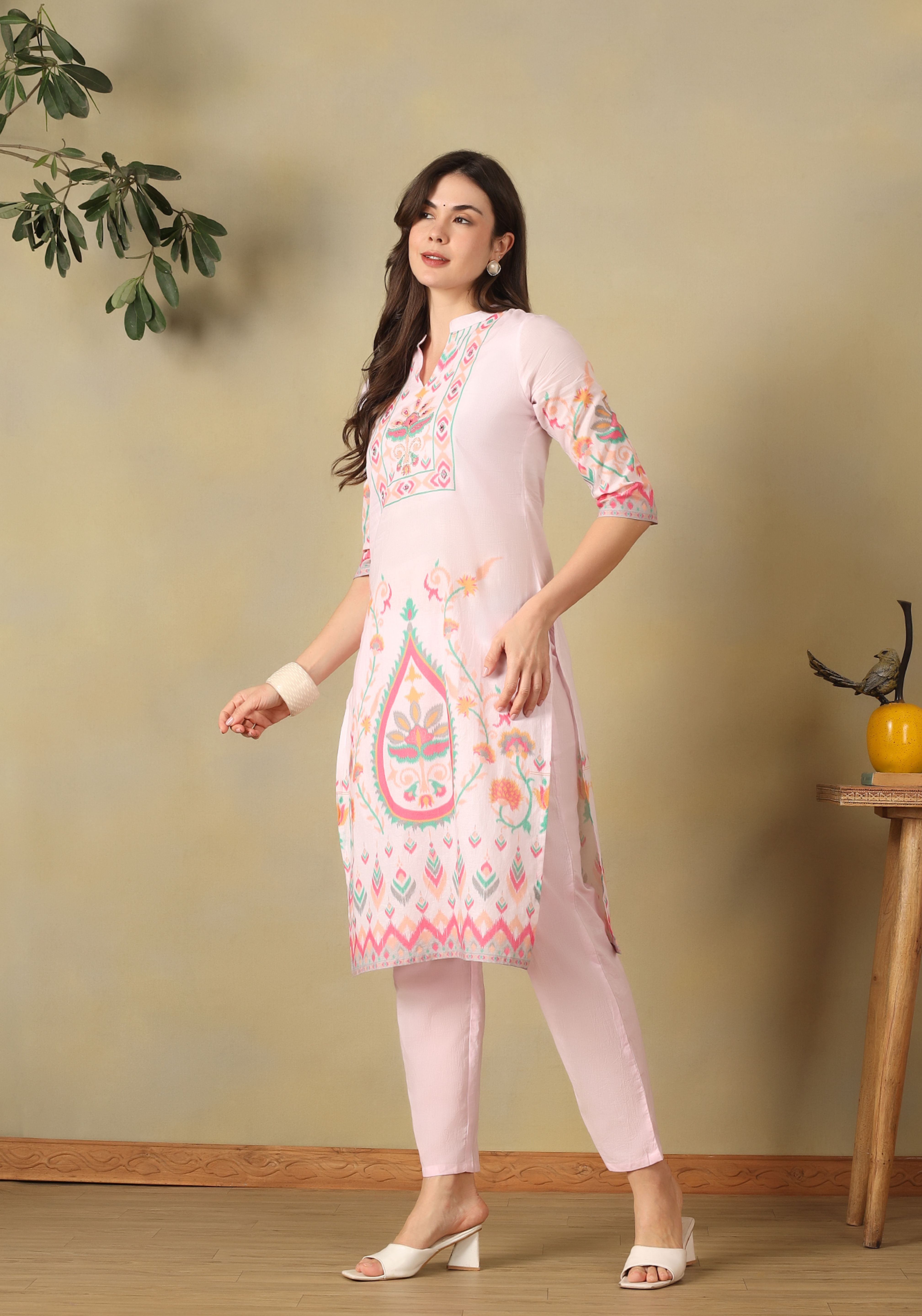 Pink Amaya Straight Kurta Set