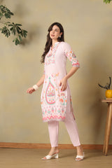Pink Amaya Straight Kurta Set