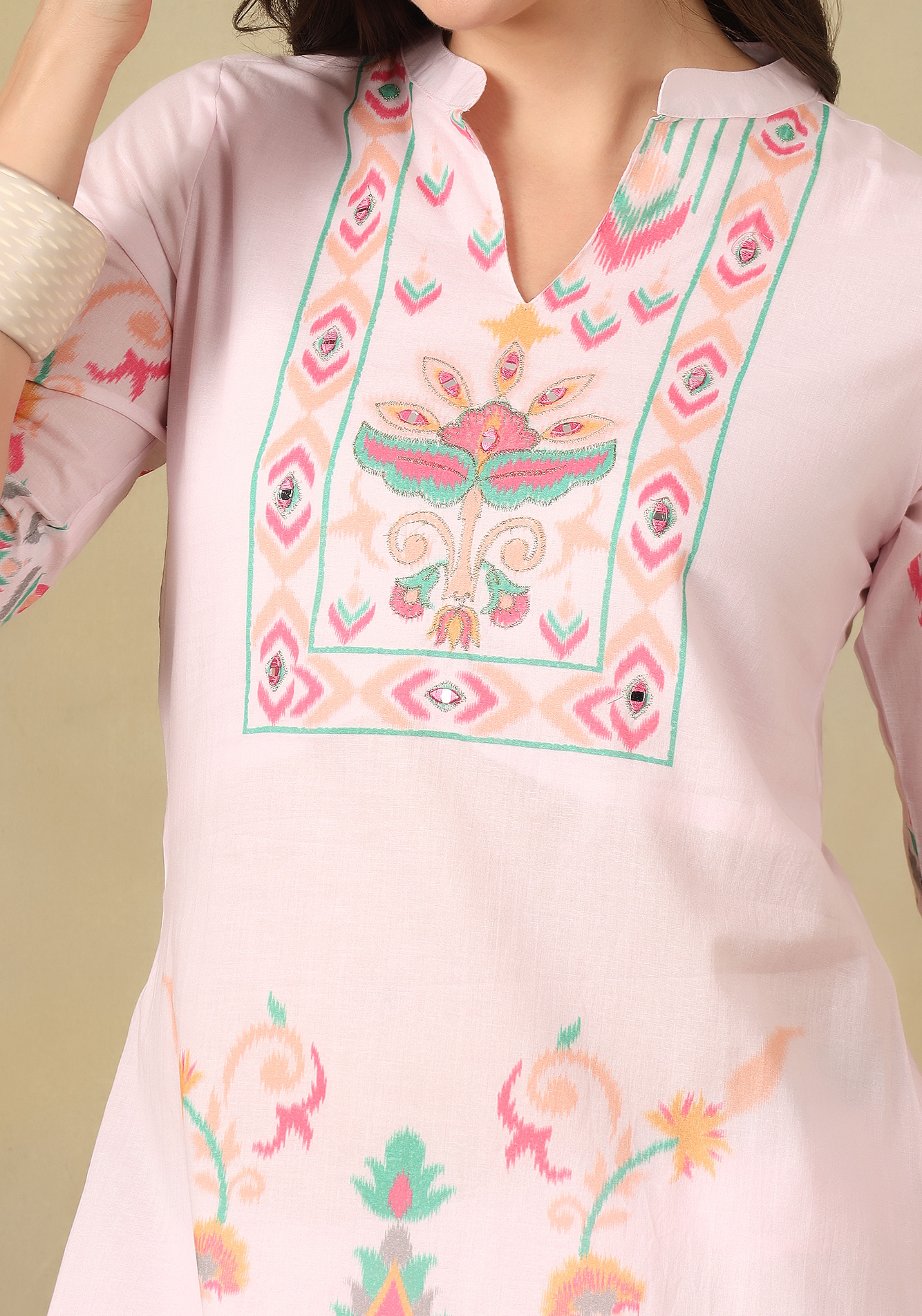 Pink Amaya Straight Kurta Set