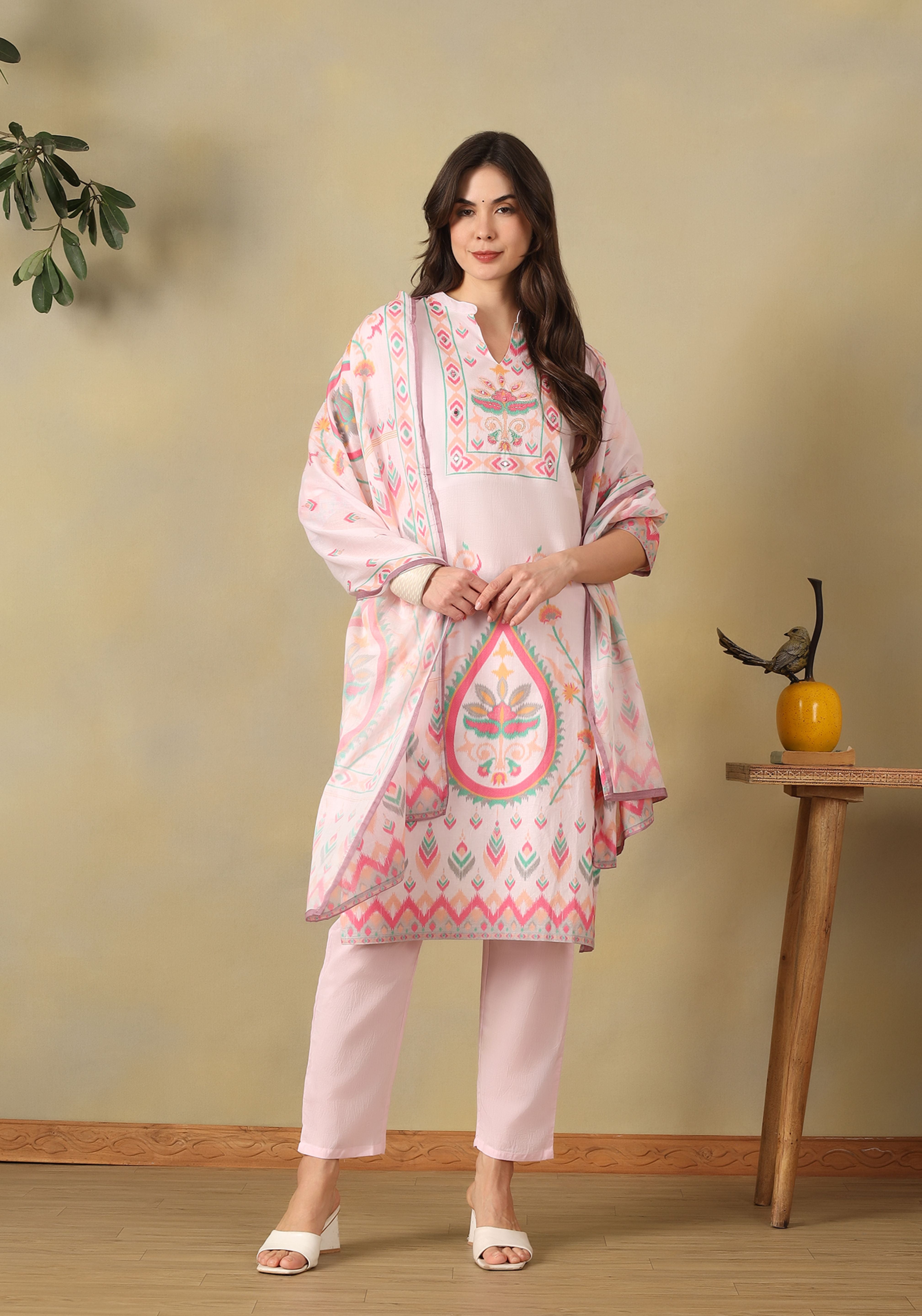Pink Amaya Straight Kurta Set