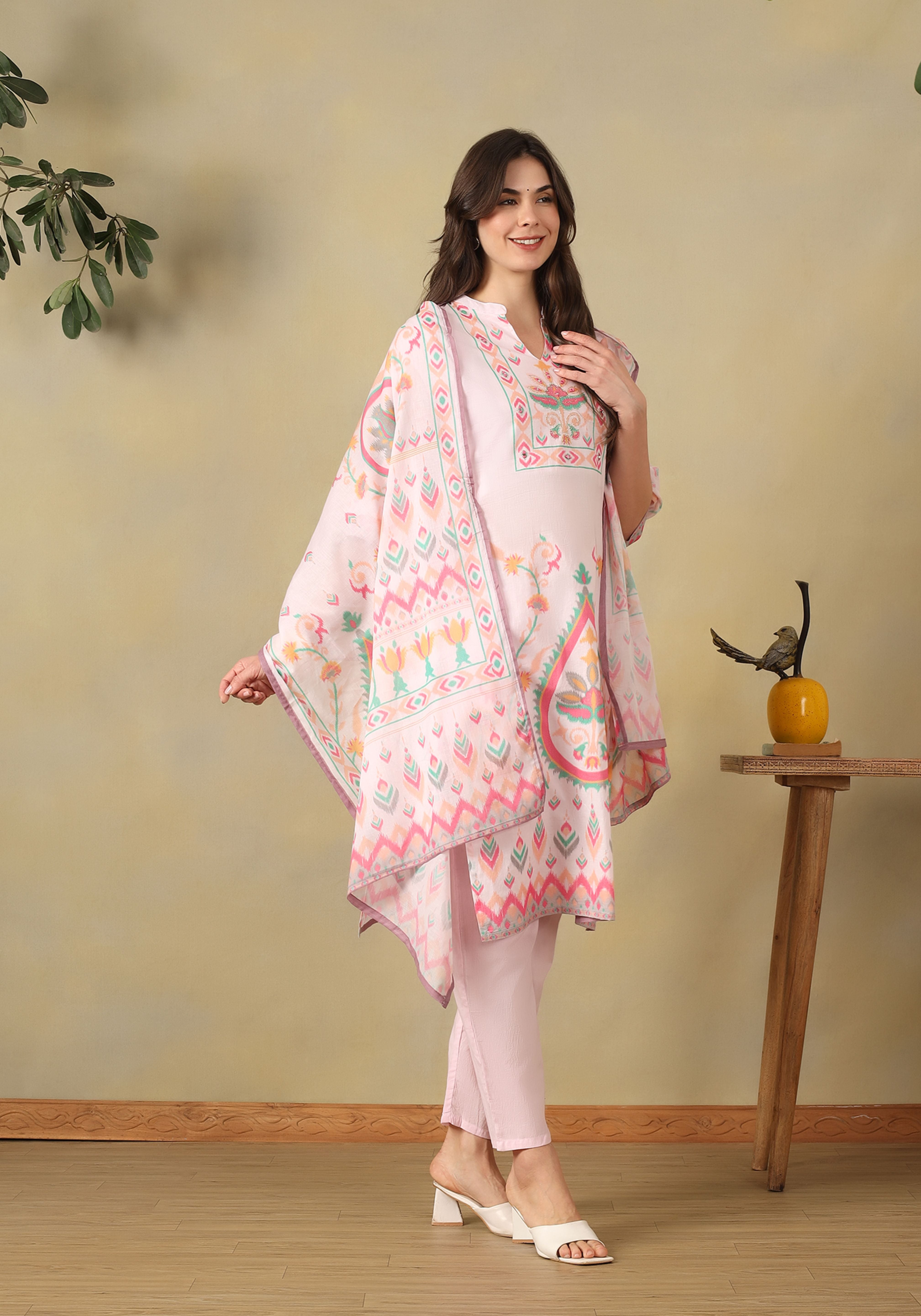 Pink Amaya Straight Kurta Set