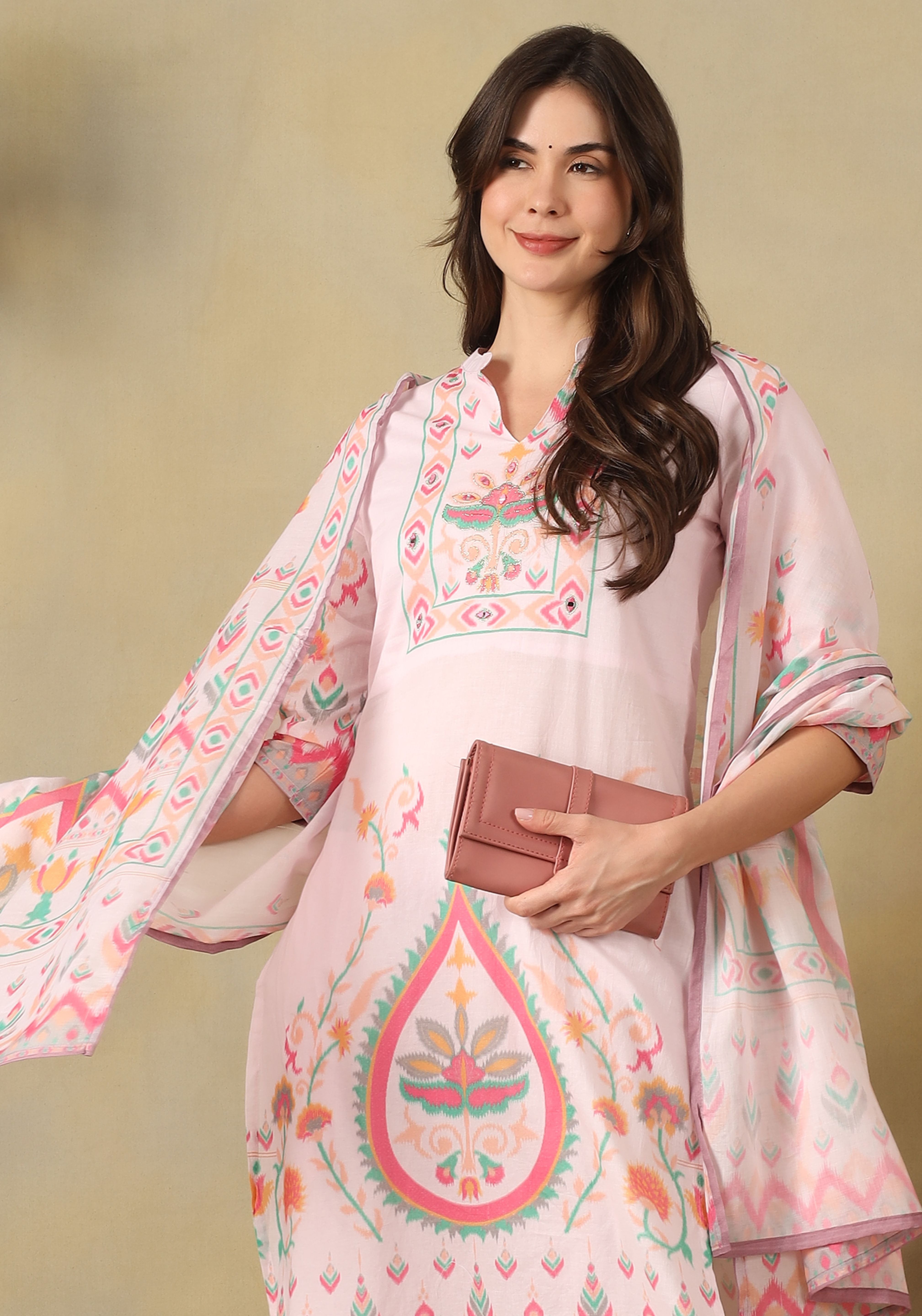 Pink Amaya Straight Kurta Set
