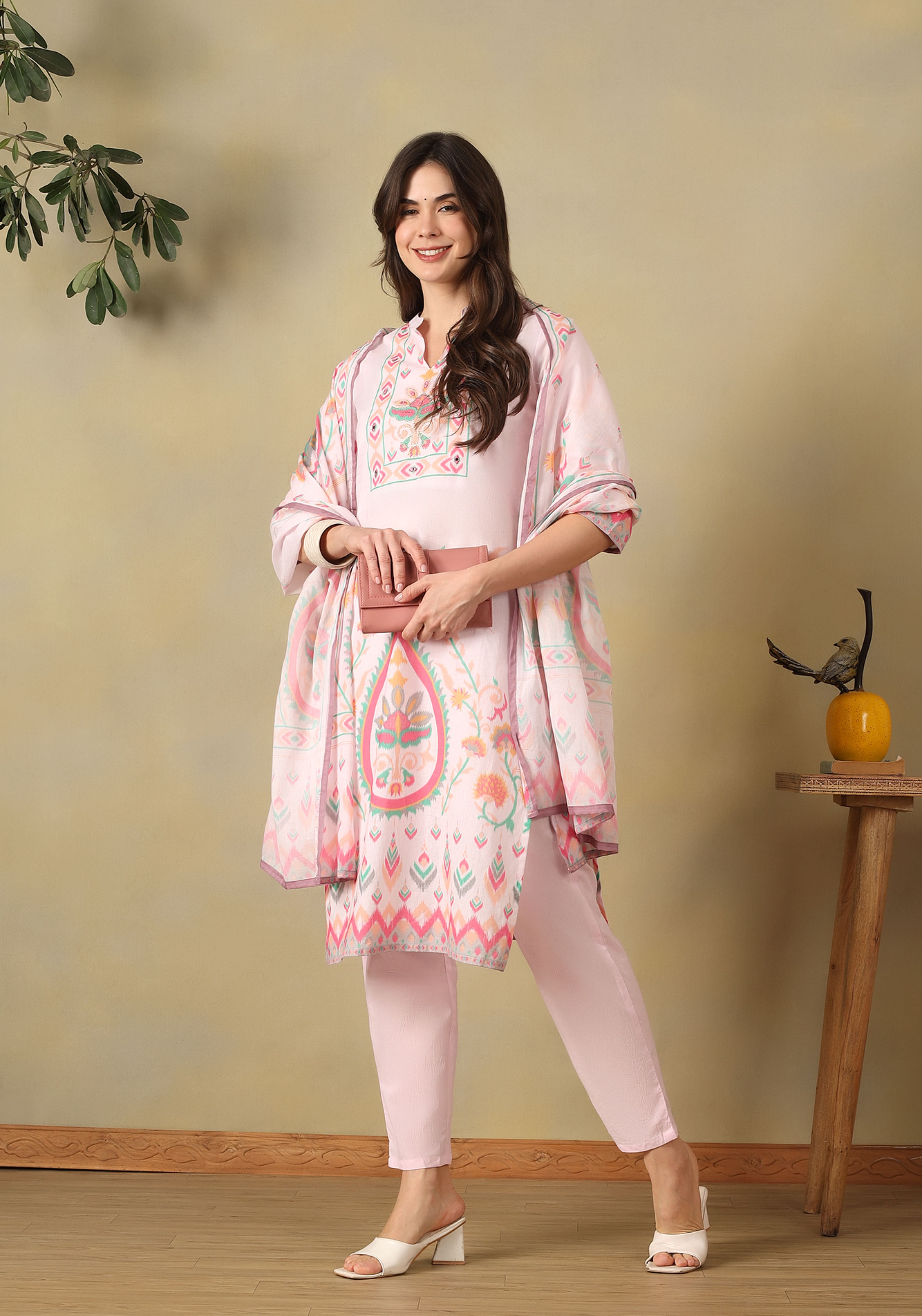 Pink Amaya Straight Kurta Set