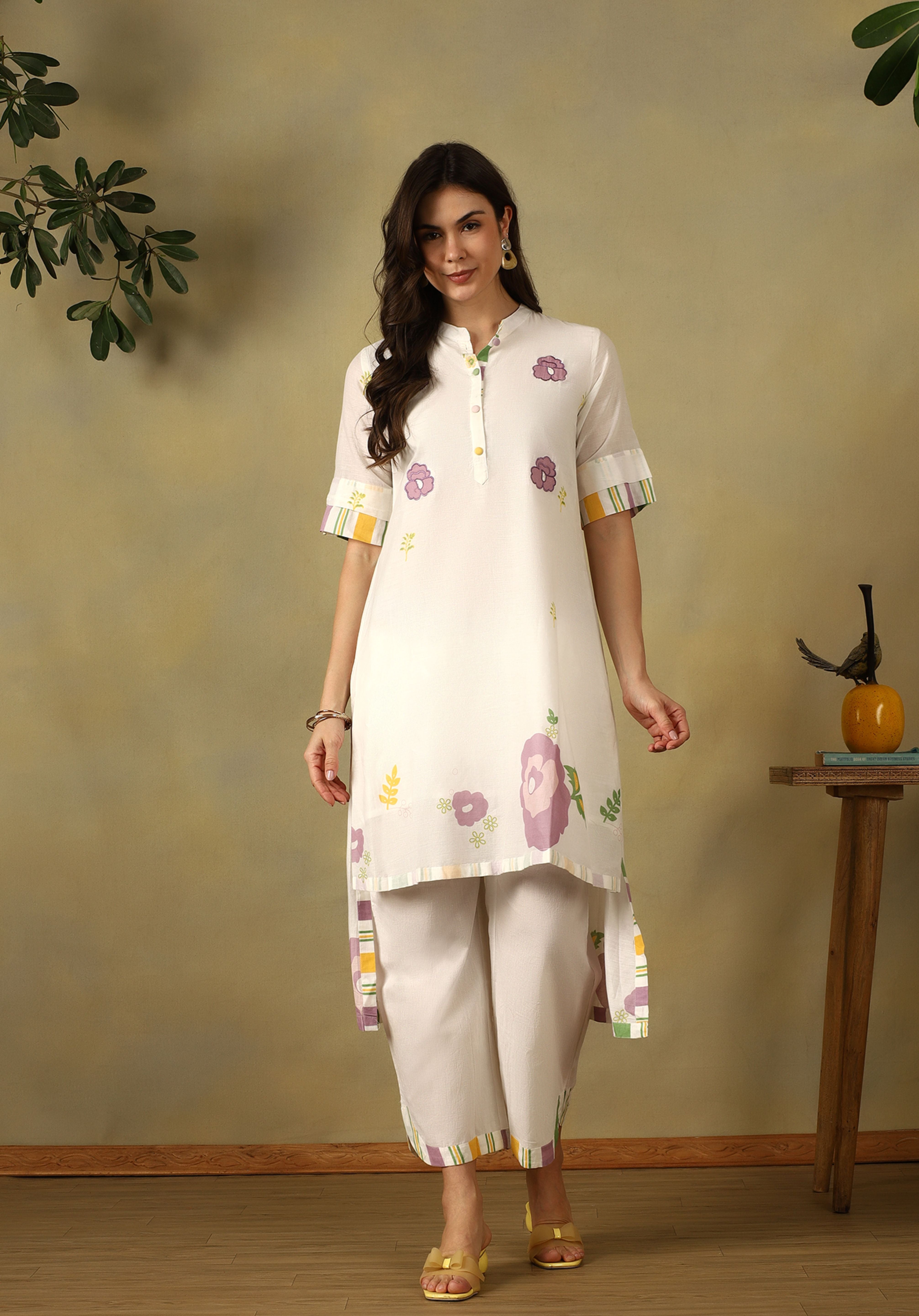 Pristine White Aanya Kurta Set