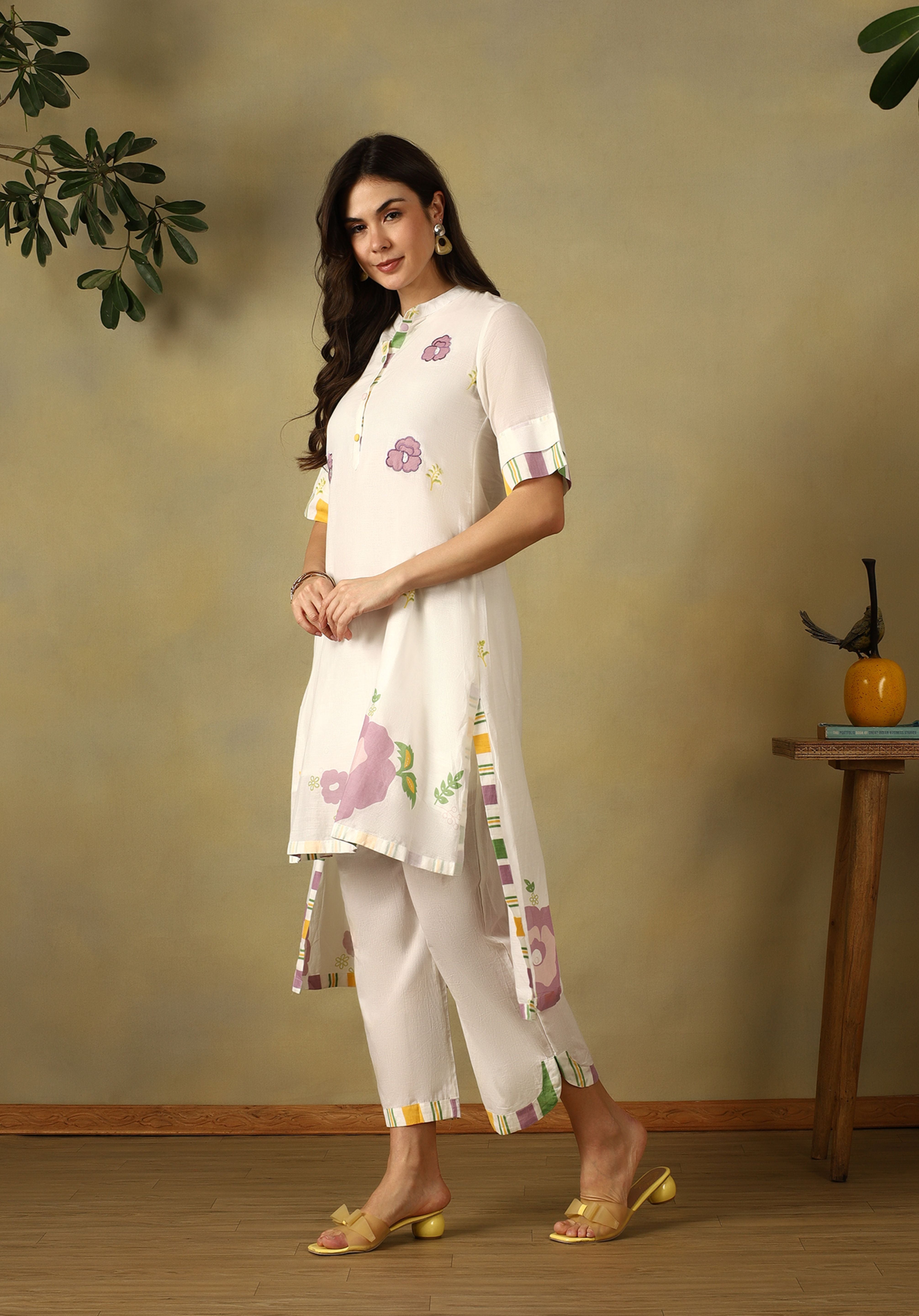 Pristine White Aanya Kurta Set