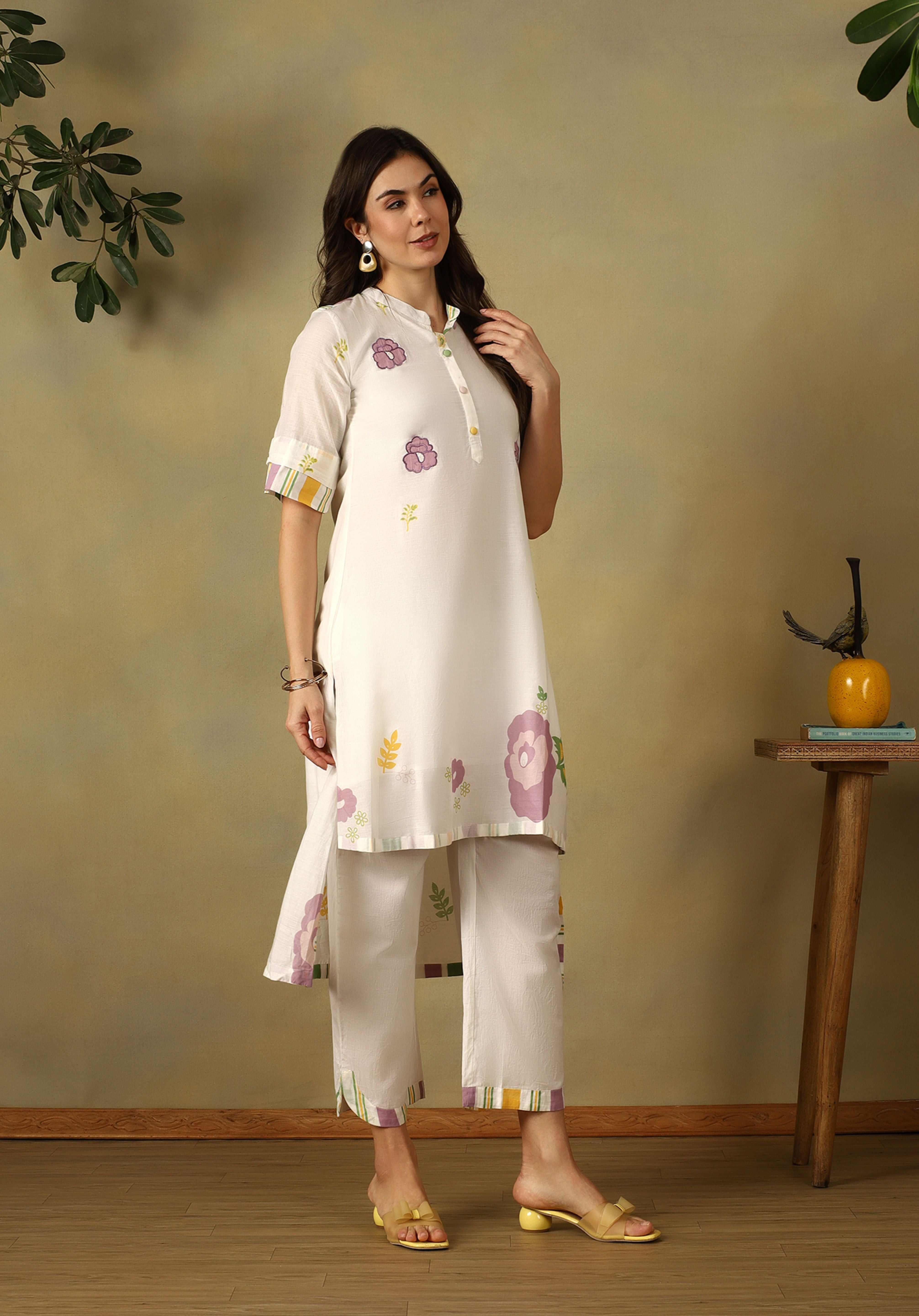 Pristine White Aanya Kurta Set