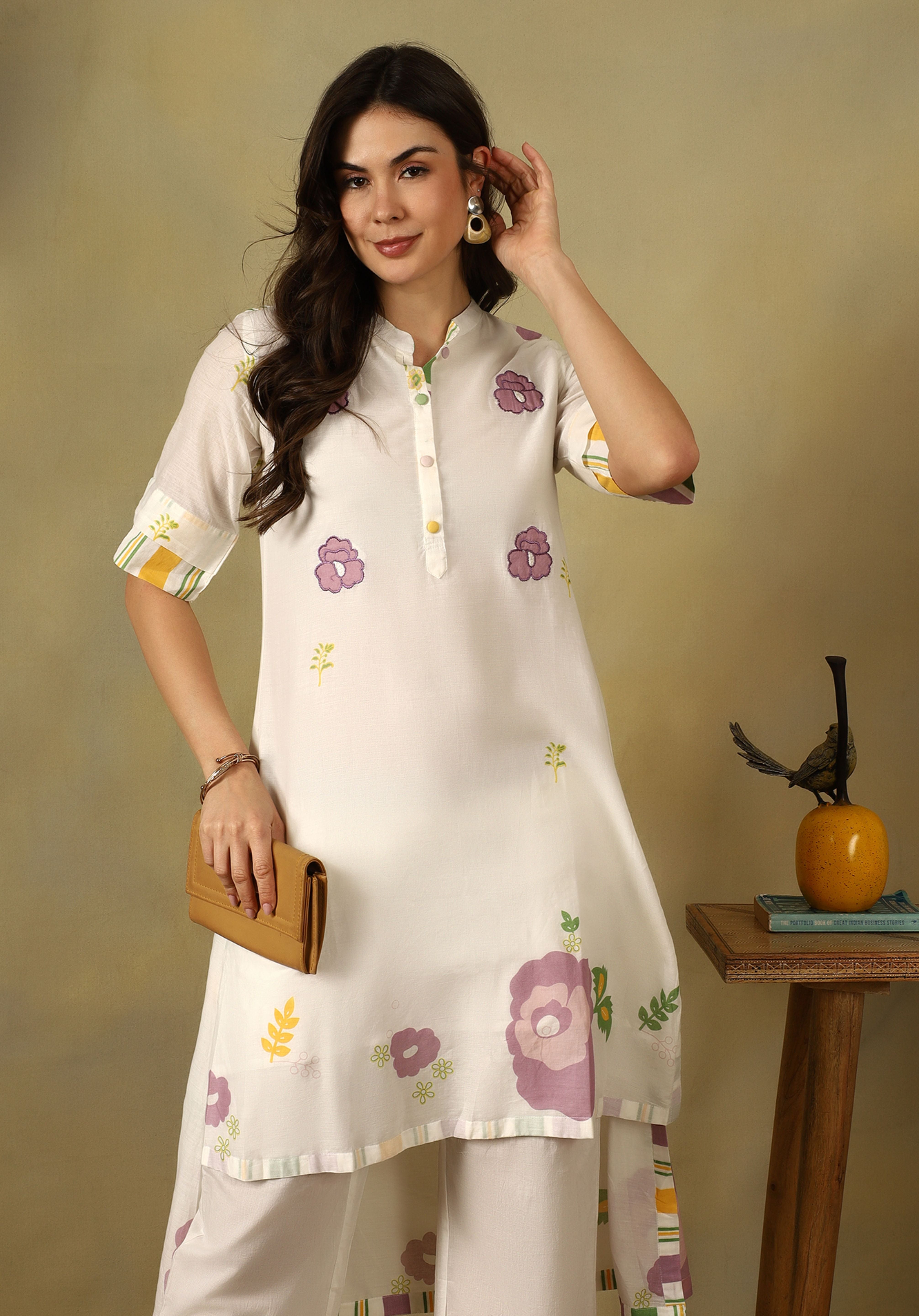 Pristine White Aanya Kurta Set