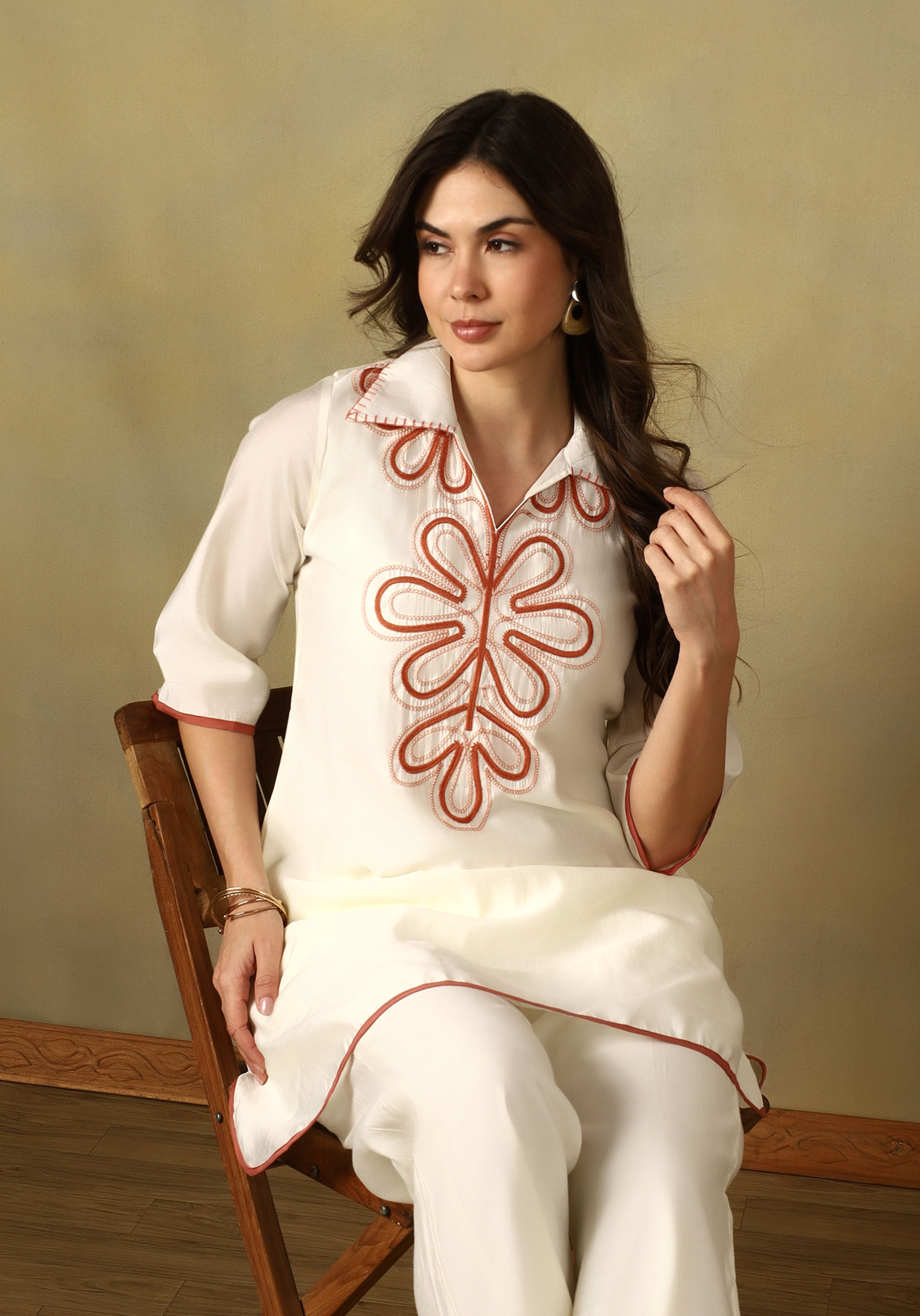 Pristine Ivory Zara Cord Set