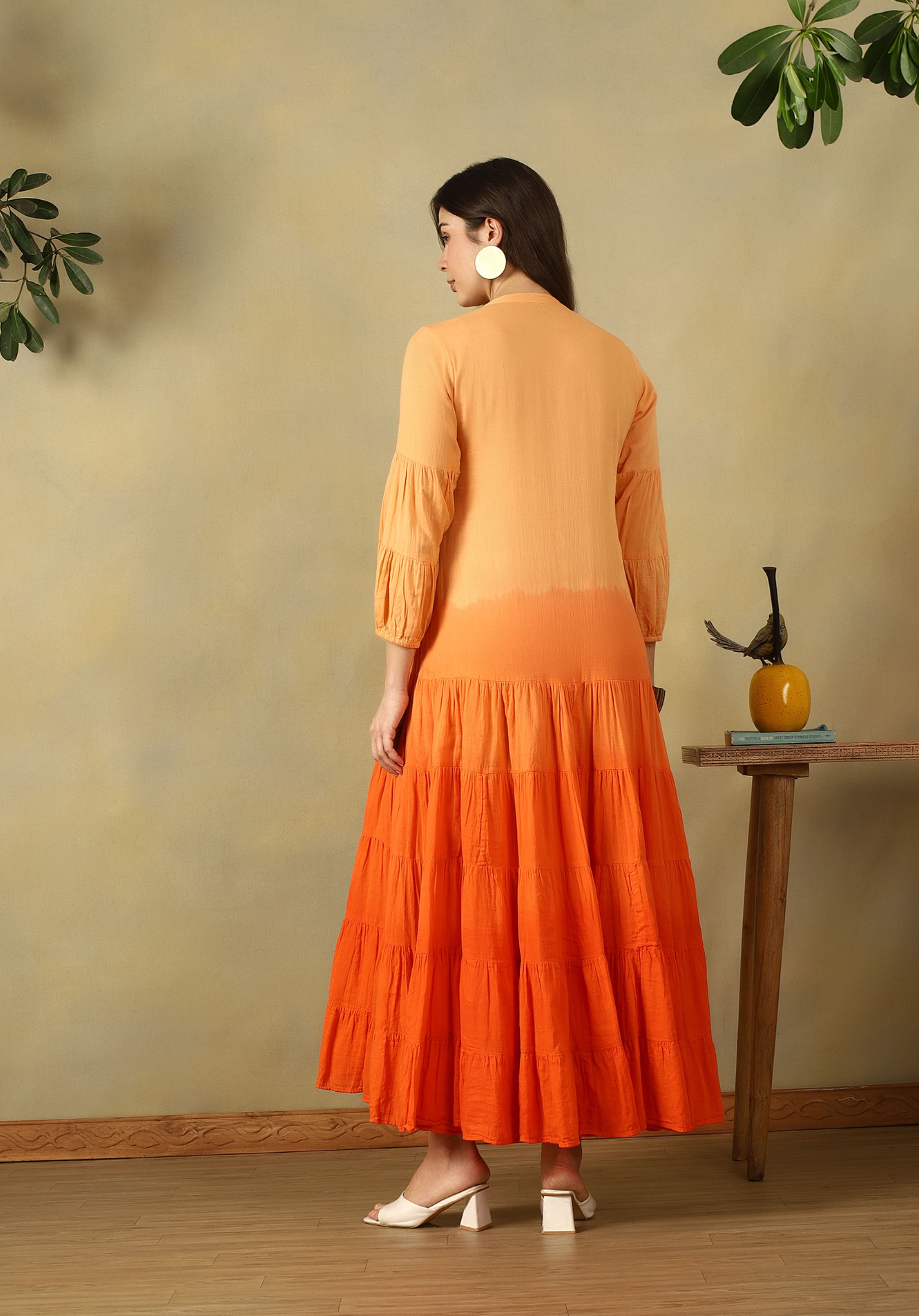 Orange Aavya Maxi Dress