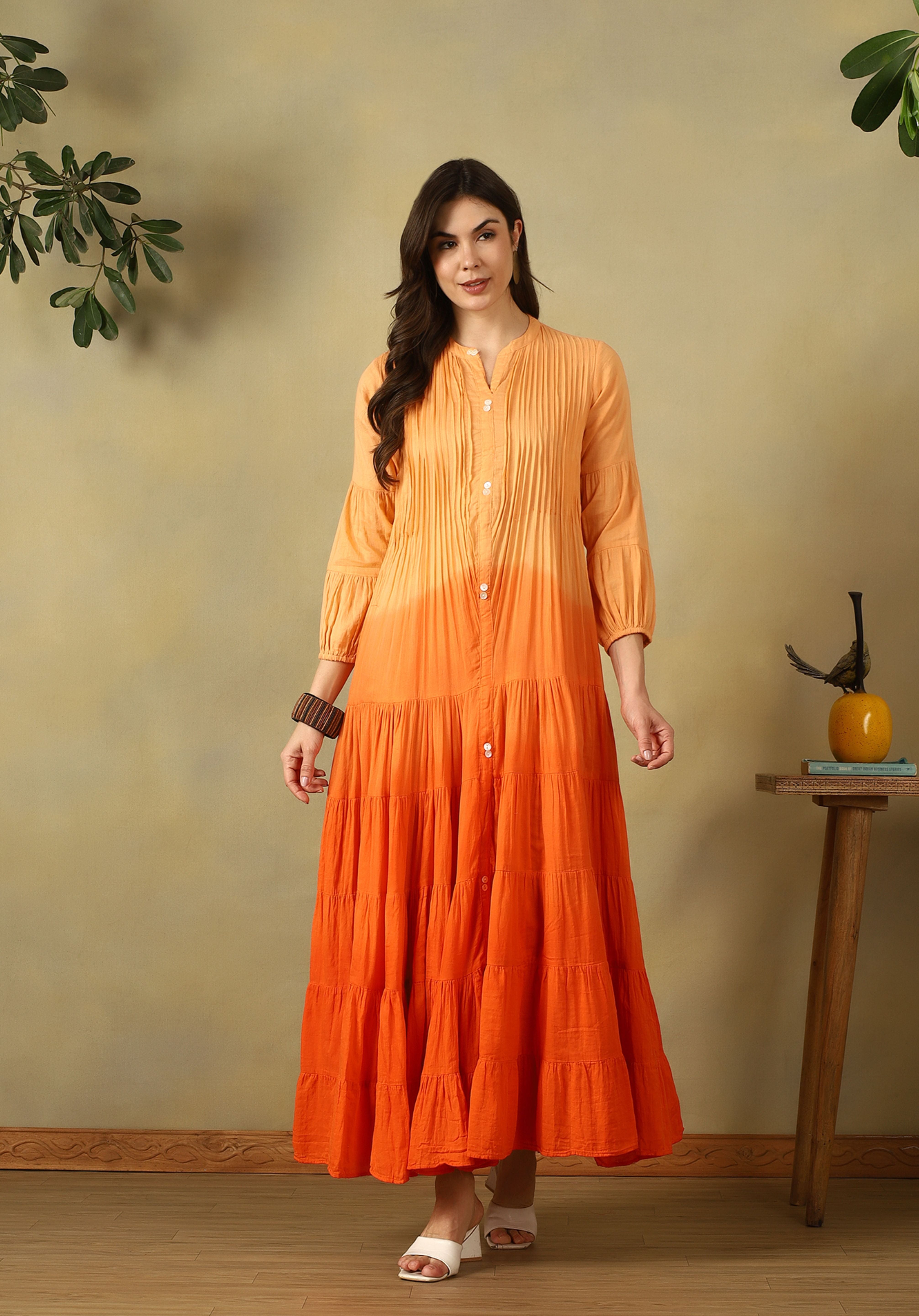 Orange Aavya Maxi Dress