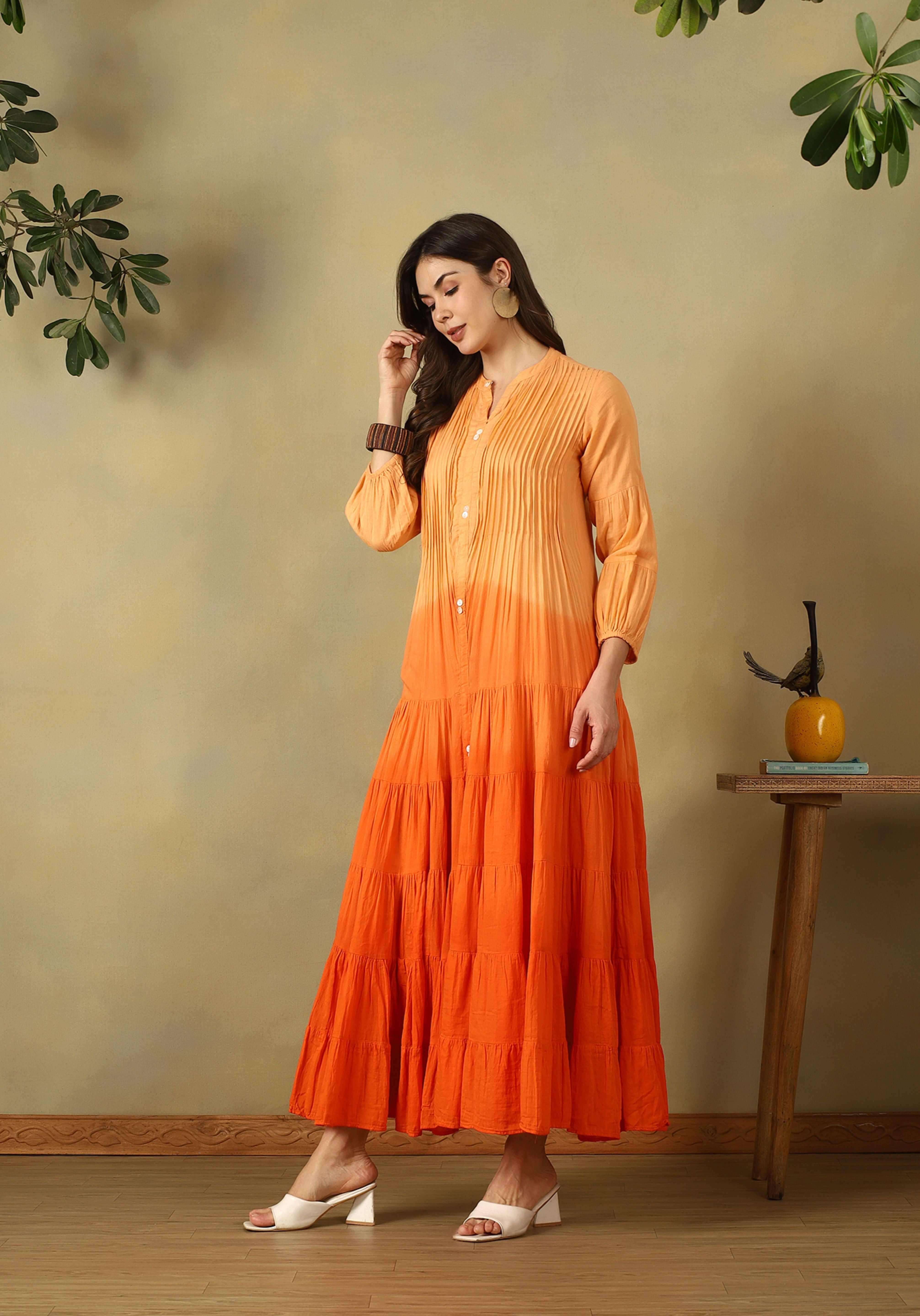 Orange Aavya Maxi Dress