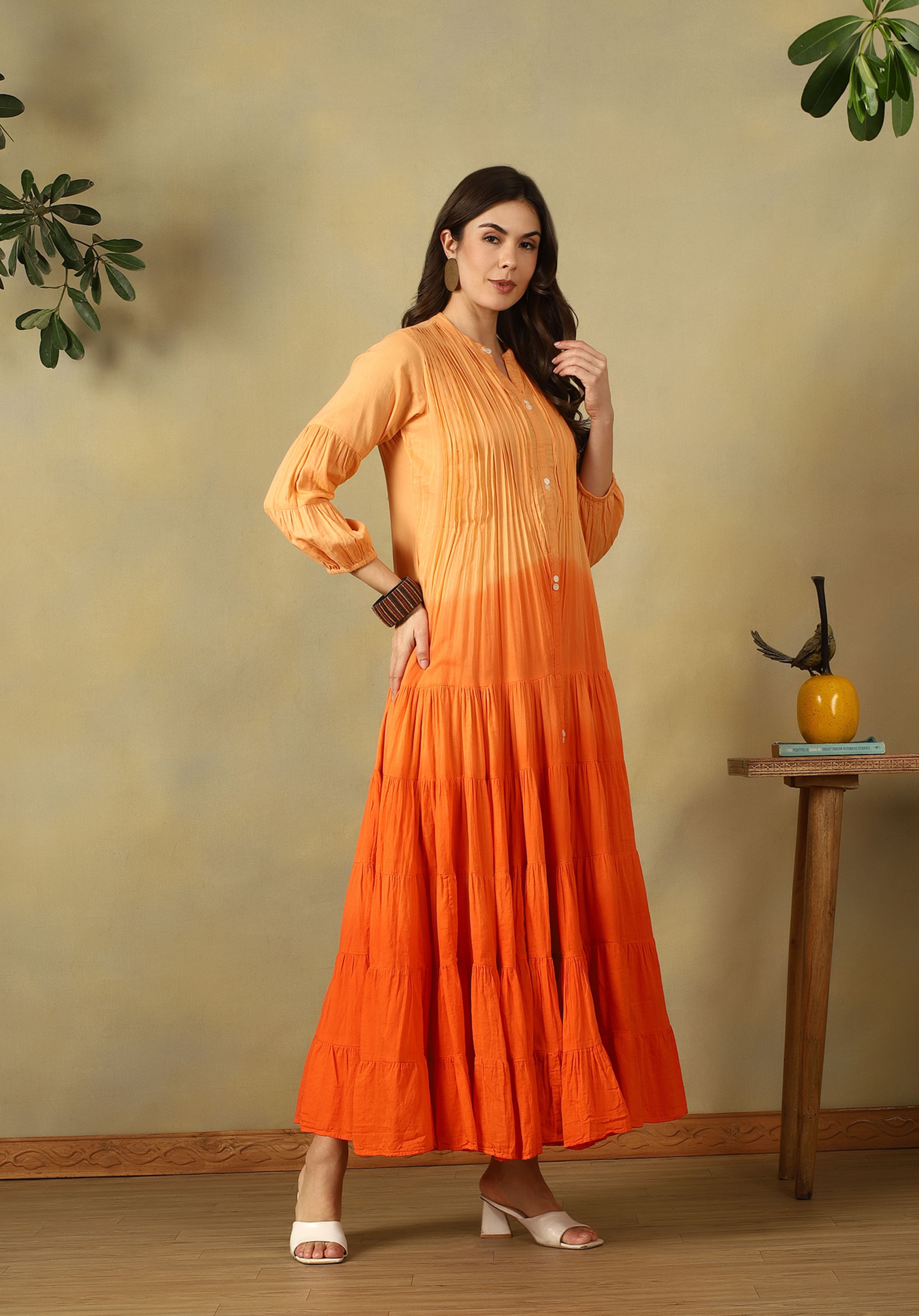 Orange Aavya Maxi Dress