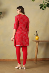 Red Anvika Kurta Set