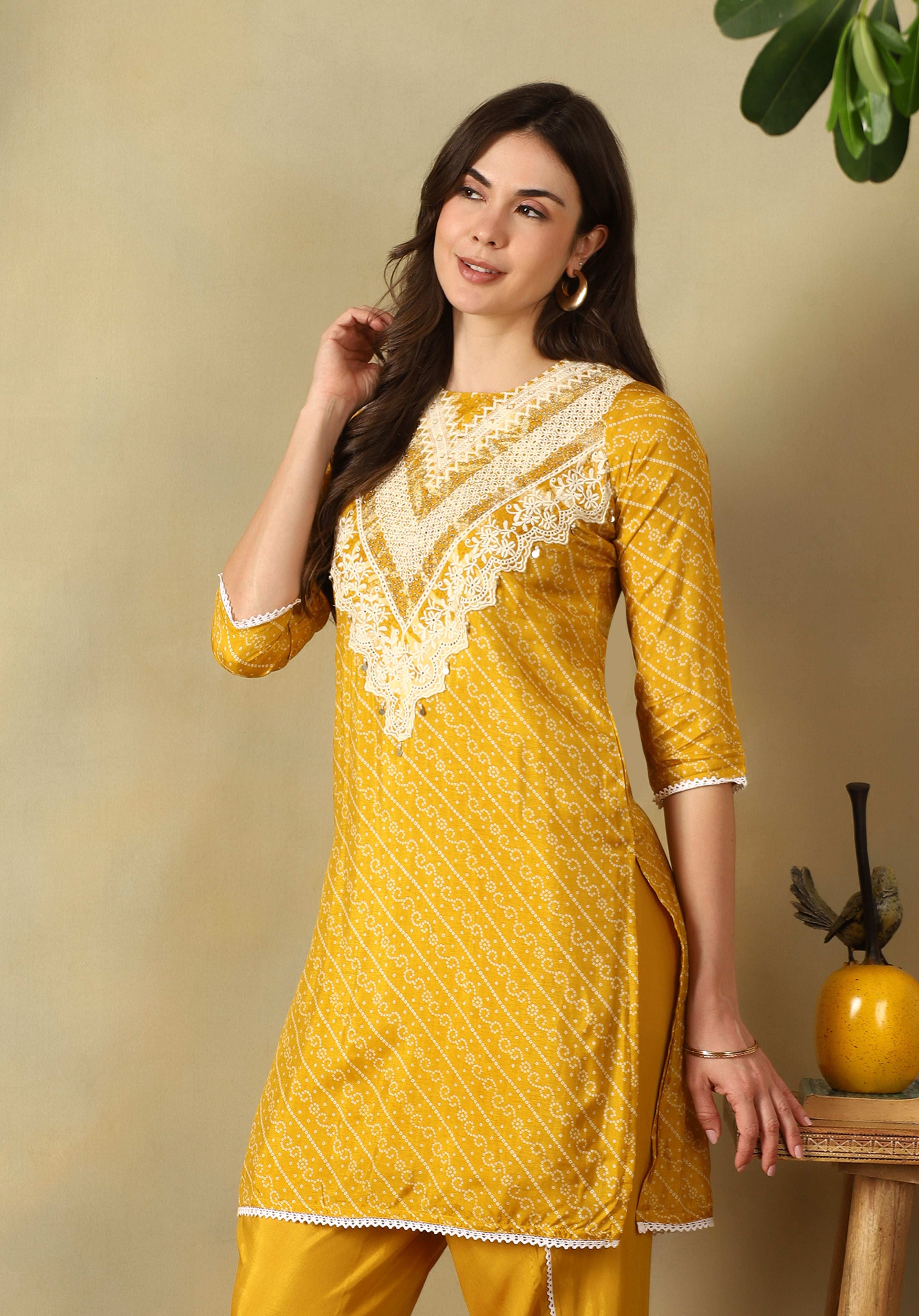 Mustard Vritika Kurta Set