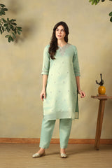Mint Green Reet Straight Kurta Set