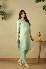 Mint Green Reet Straight Kurta Set
