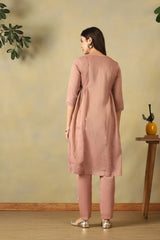 Dusty Rose Sia A-Line Kurta Set