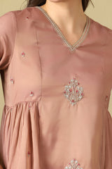 Dusty Rose Sia A-Line Kurta Set