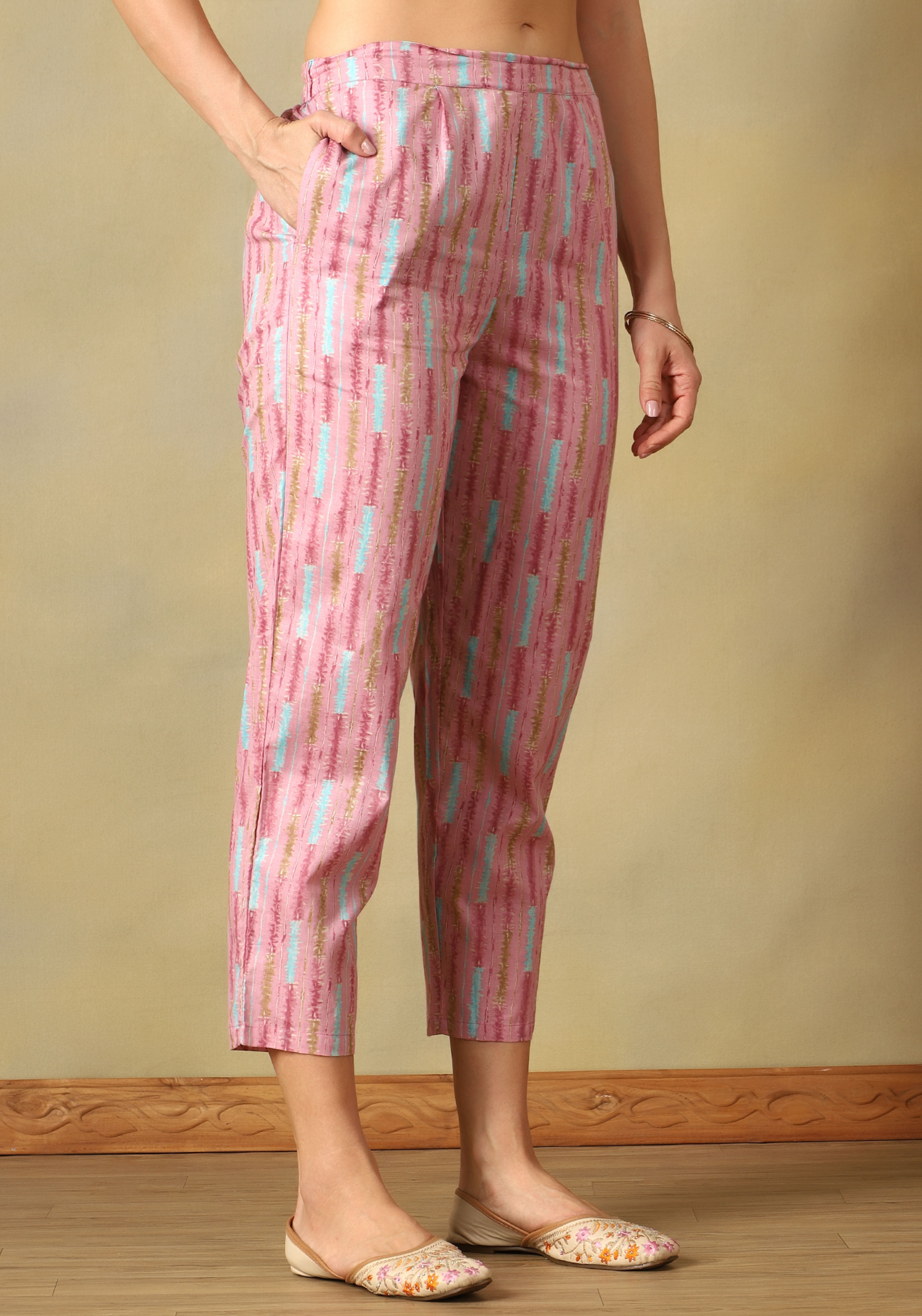 Pink Ruhani Straight Suit Set