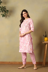 Pink Inaaya Straight Suit Se