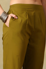 Olive Jiya Straight Suit Set