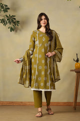 Olive Jiya Straight Suit Set