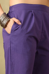 Purple Navya Straight Suit Set